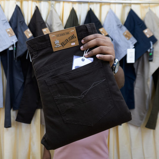 "চকলেট কালার" জিন্স কাটিং গেবাডিন প্যান্ট Killer Brand™ (028)