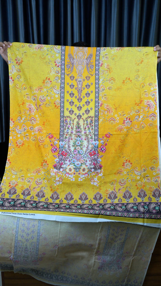 Original Jom Jom Lon – Swiss Cotton Unstitched three piece