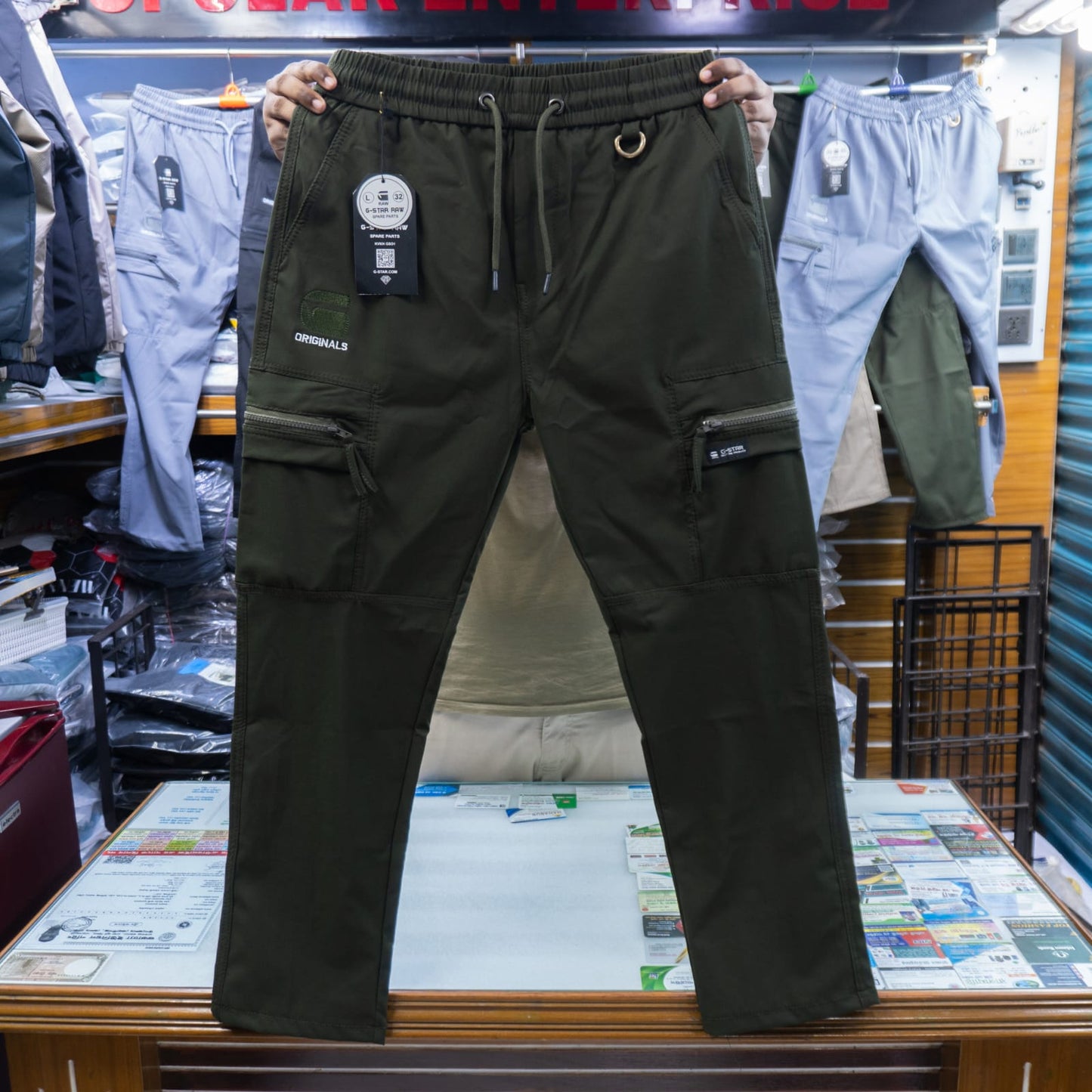 "অলিভ কালার" টাউজার G-STAR™ ব্র্যান্ড (কোড:45)