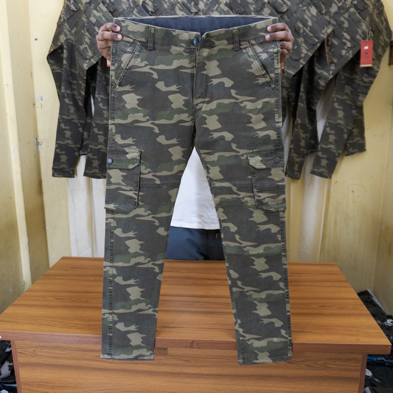 "সিলিকন ওয়াশ" আর্মি কার্গো-মোবাইল প্যান্ট (কোড:038)