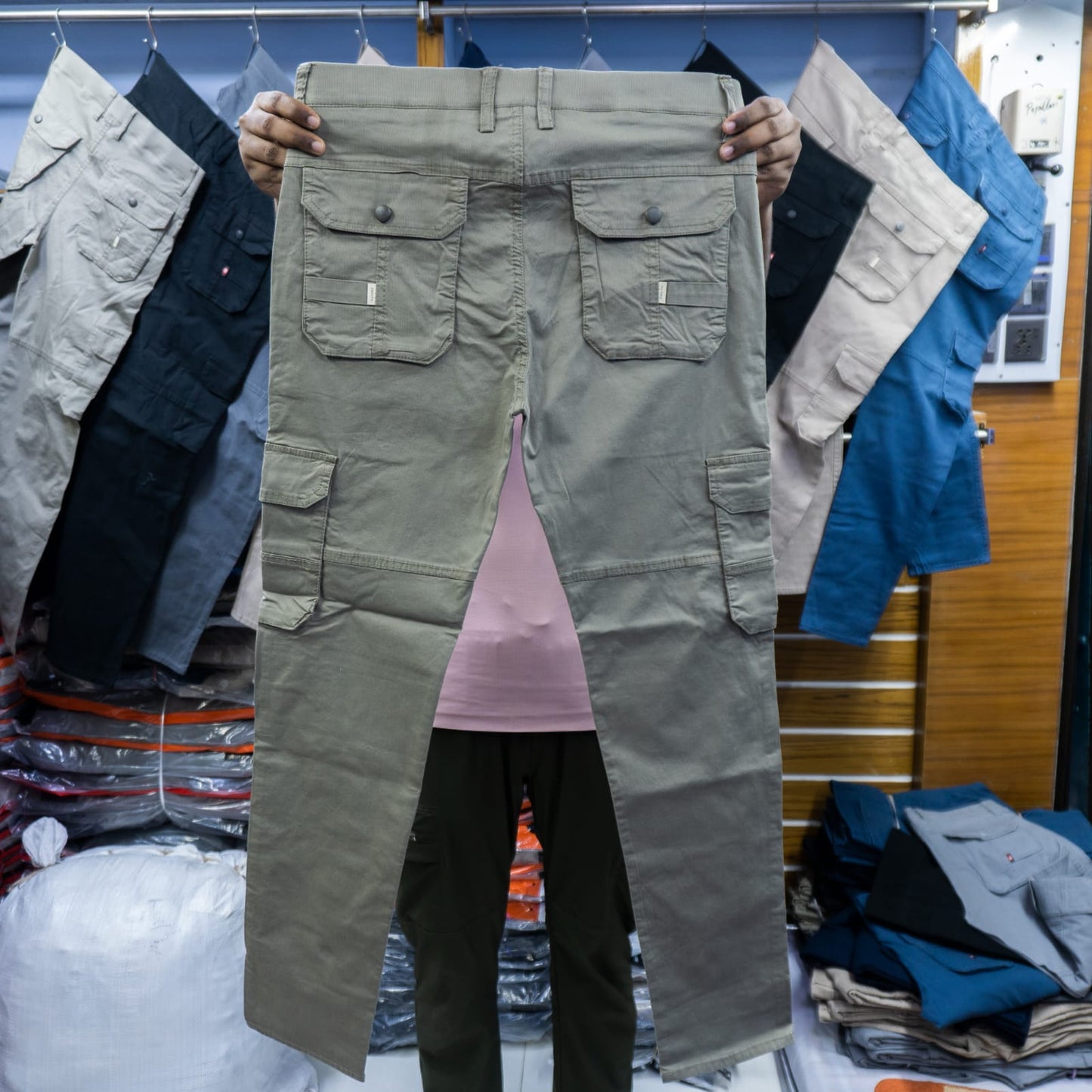 "অলিভ -কালার"কার্গো গেবাডিন (ফিনিক্স কটন ফ্যাব্রিক) কোড : 49"