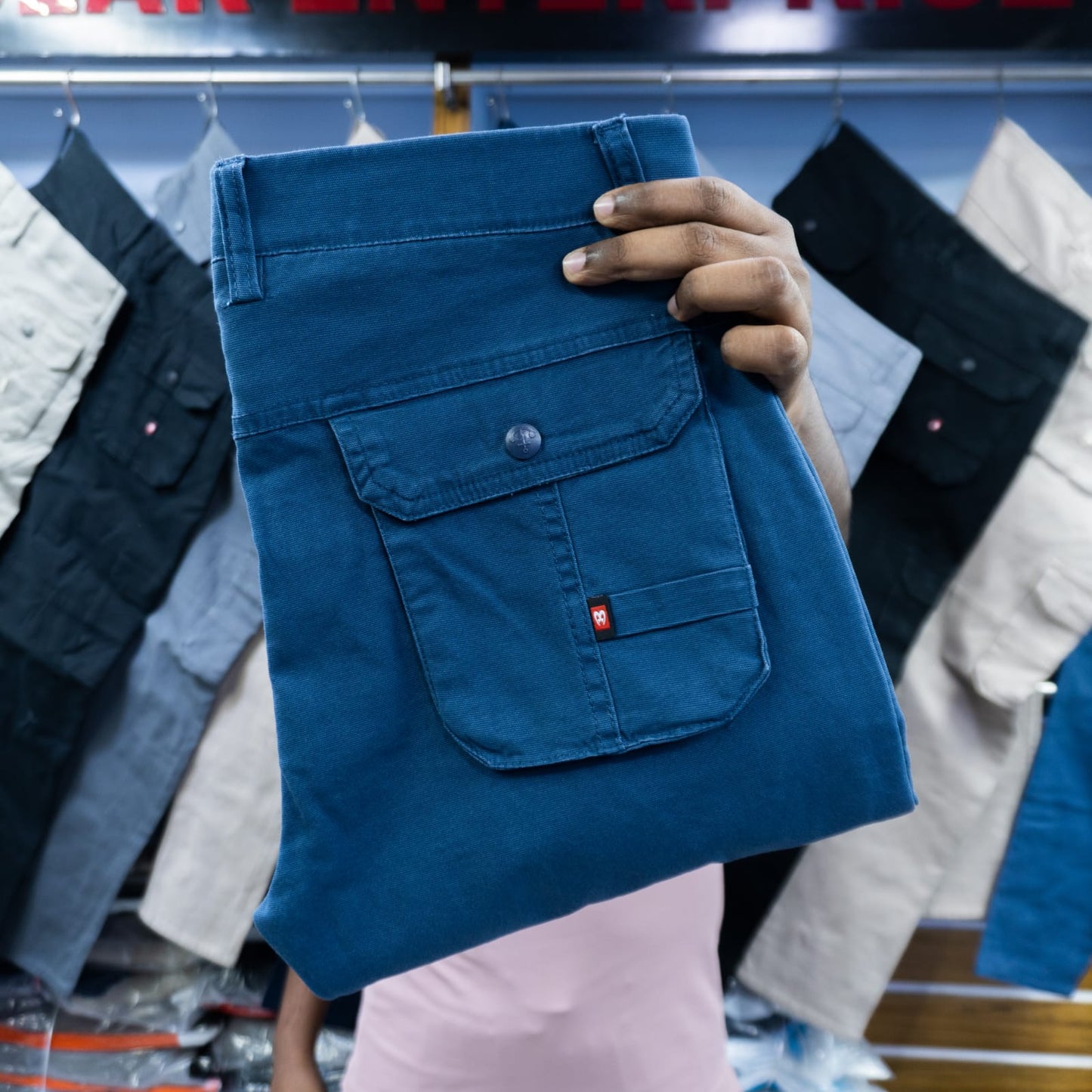 "পেট্রল বুলু -কালার"কার্গো গেবাডিন (ফিনিক্স কটন ফ্যাব্রিক) কোড : 47"