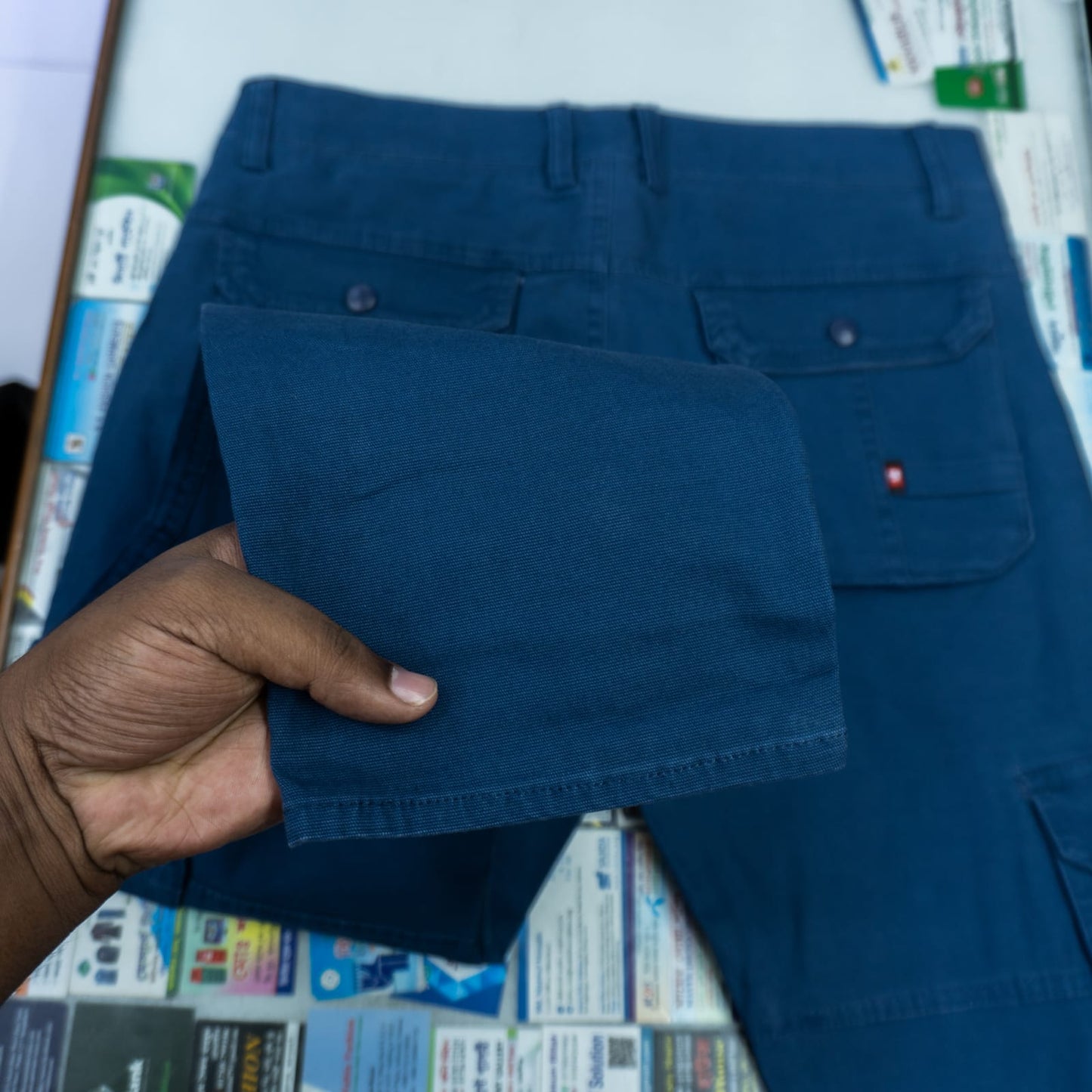 "পেট্রল বুলু -কালার"কার্গো গেবাডিন (ফিনিক্স কটন ফ্যাব্রিক) কোড : 47"