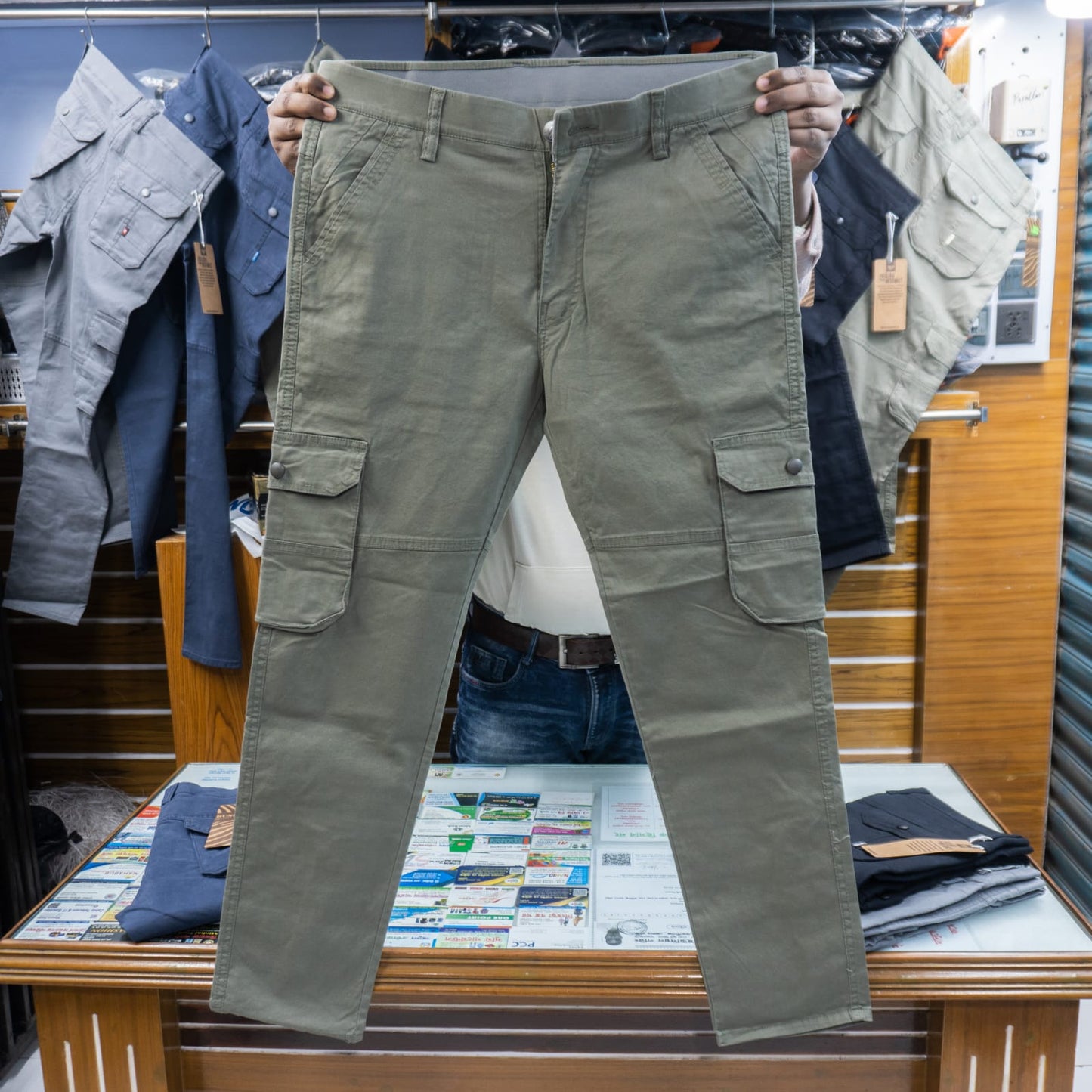 "অলিভ-কালার"কার্গো গেবাডিন (ফিনিক্স কটন ফ্যাব্রিক) কোড : 55"