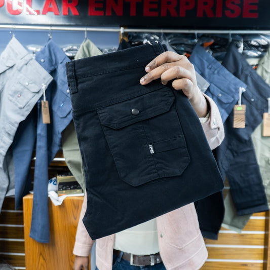 "ব্ল্যাক -কালার"কার্গো গেবাডিন (ফিনিক্স কটন ফ্যাব্রিক) কোড : 54"