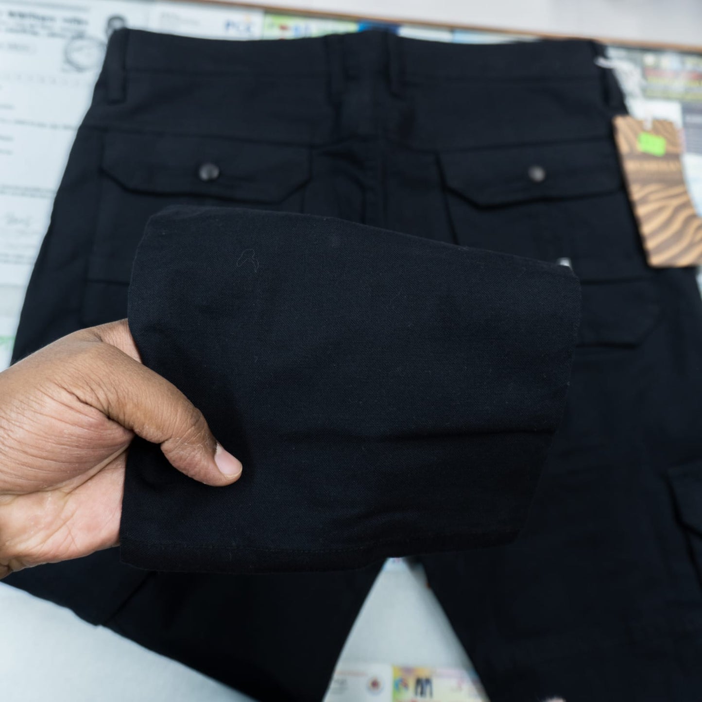 "ব্ল্যাক -কালার"কার্গো গেবাডিন (ফিনিক্স কটন ফ্যাব্রিক) কোড : 54"