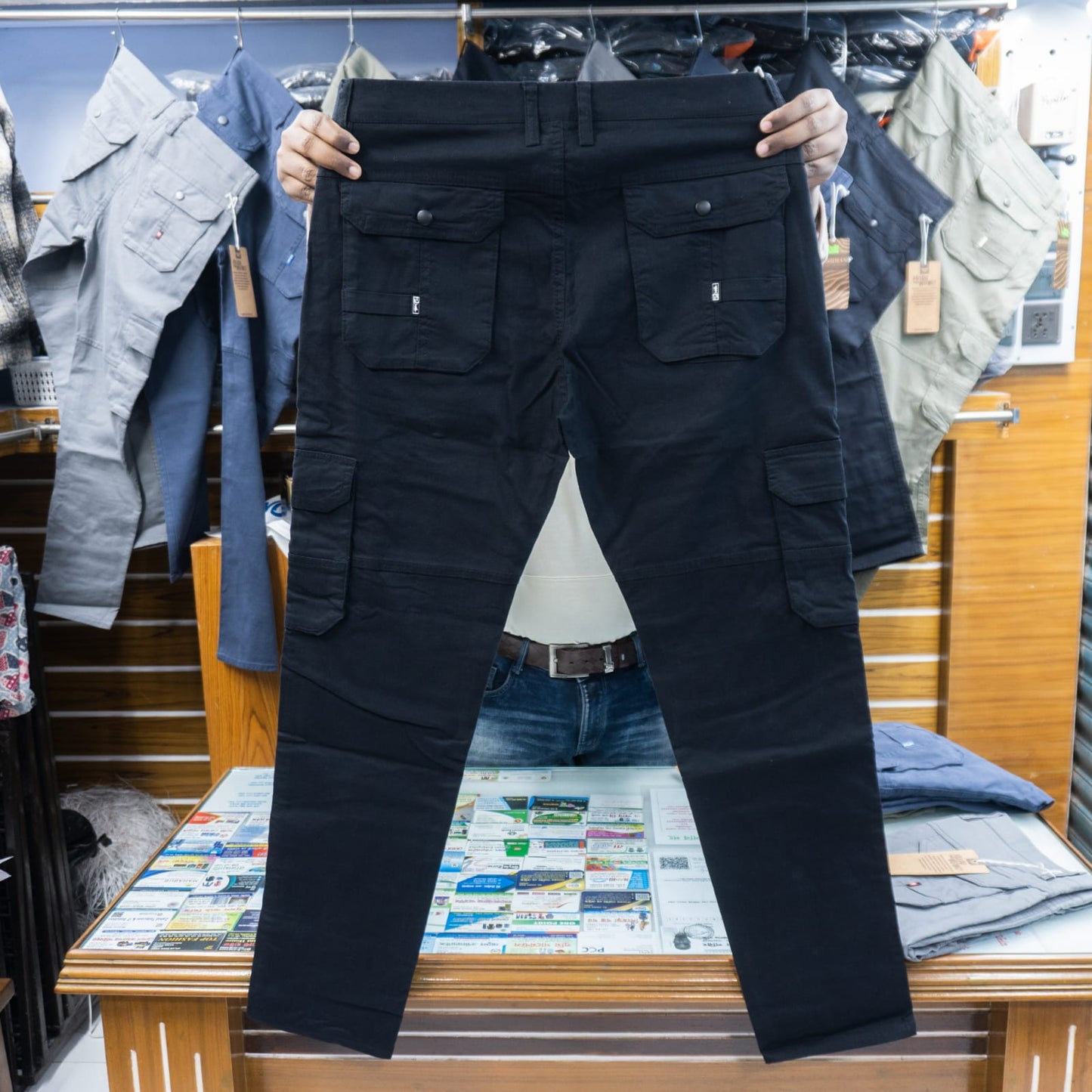 "ব্ল্যাক -কালার"কার্গো গেবাডিন (ফিনিক্স কটন ফ্যাব্রিক) কোড : 54"