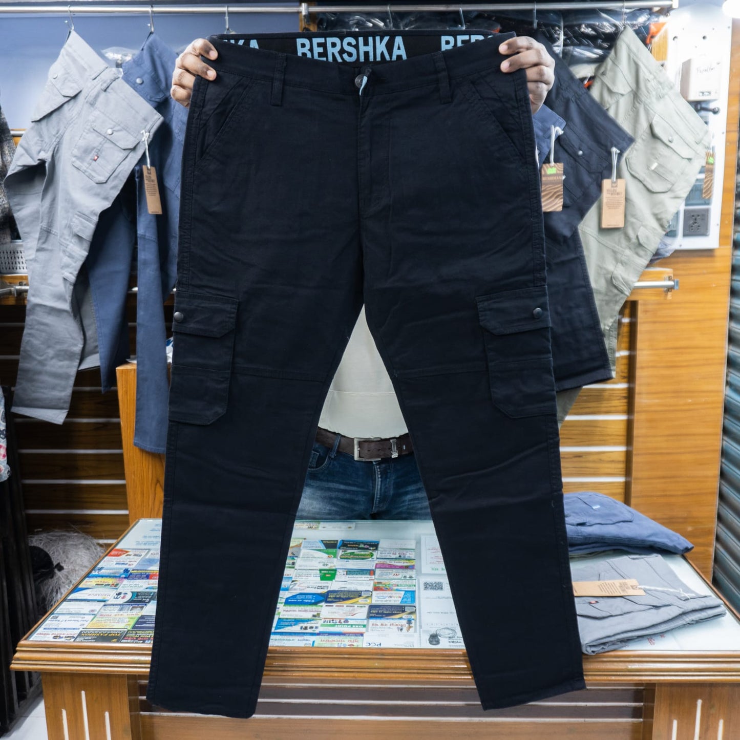 "ব্ল্যাক -কালার"কার্গো গেবাডিন (ফিনিক্স কটন ফ্যাব্রিক) কোড : 54"