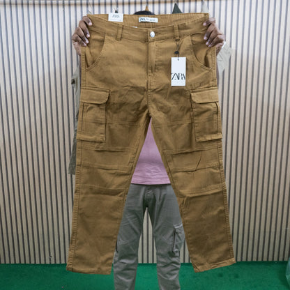 "খাকি কালার" ZARA brand  কার্গো-মোবাইল প্যান্ট